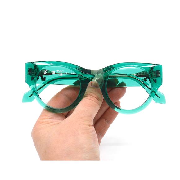 NEW! OFF-WHITE STYLE-13 OERJ013 CRYSTAL LIGHT GREEN AUTHENTIC EYEGLASSES… - Picture 10 of 11